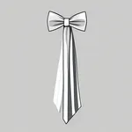 narrow grey bow tie image